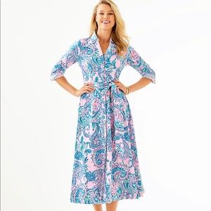 Lilly Pulitzer size 12 Mira stretch shirt dress.